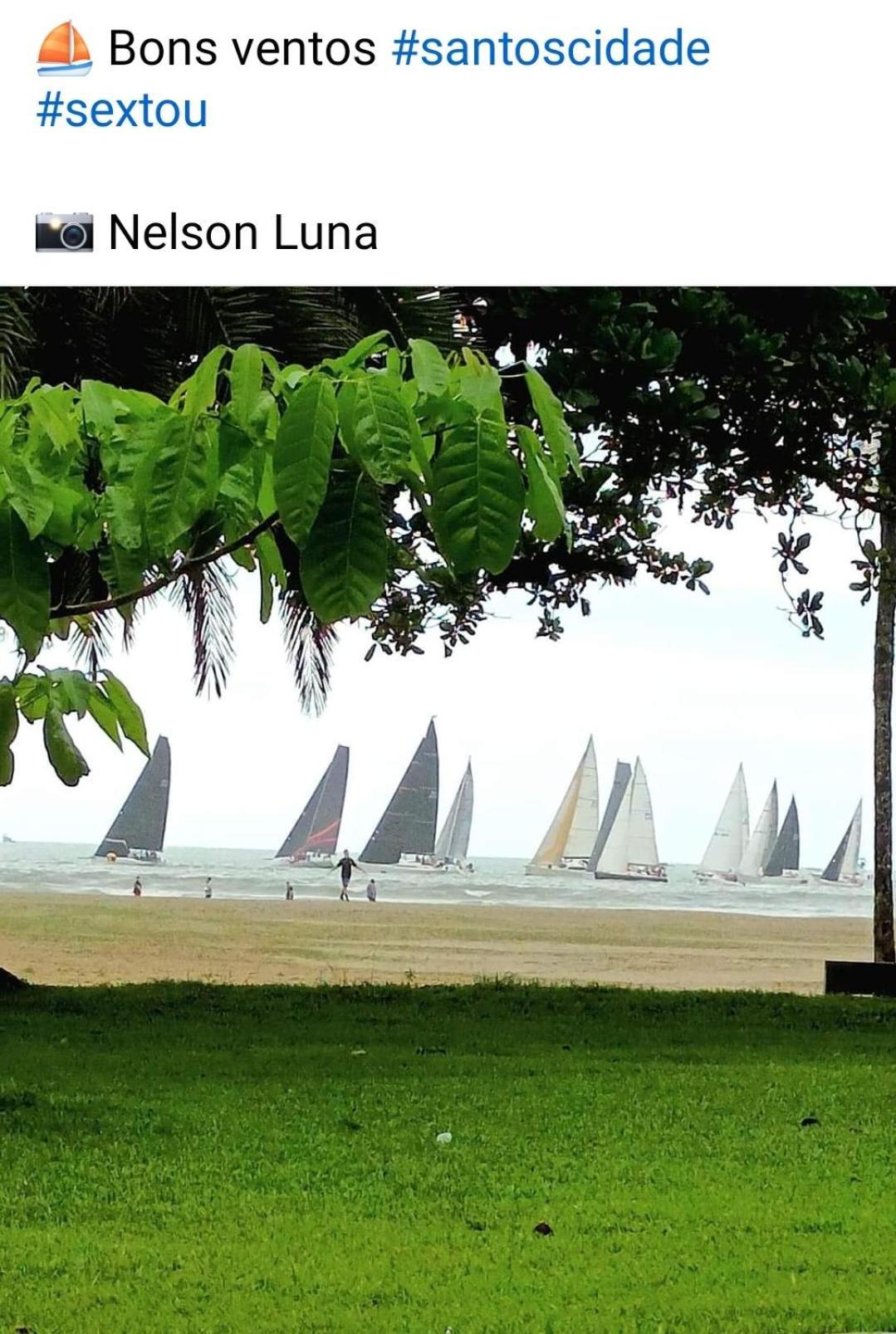Vista Mar Na Praia Do Gonzaga Santos  Luaran gambar